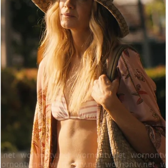 SAME Los Angeles Pink and White striped bikini, L XL (NWT) - Picture 5 of 5